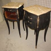 Pair of nightstands of style Louis XV makeover Shou-sugi-ban