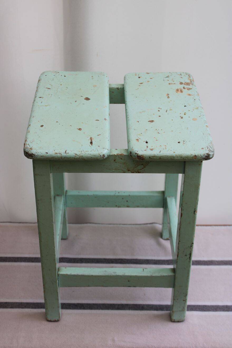 Wooden workshop stool