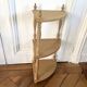 Raw wood corner shelf