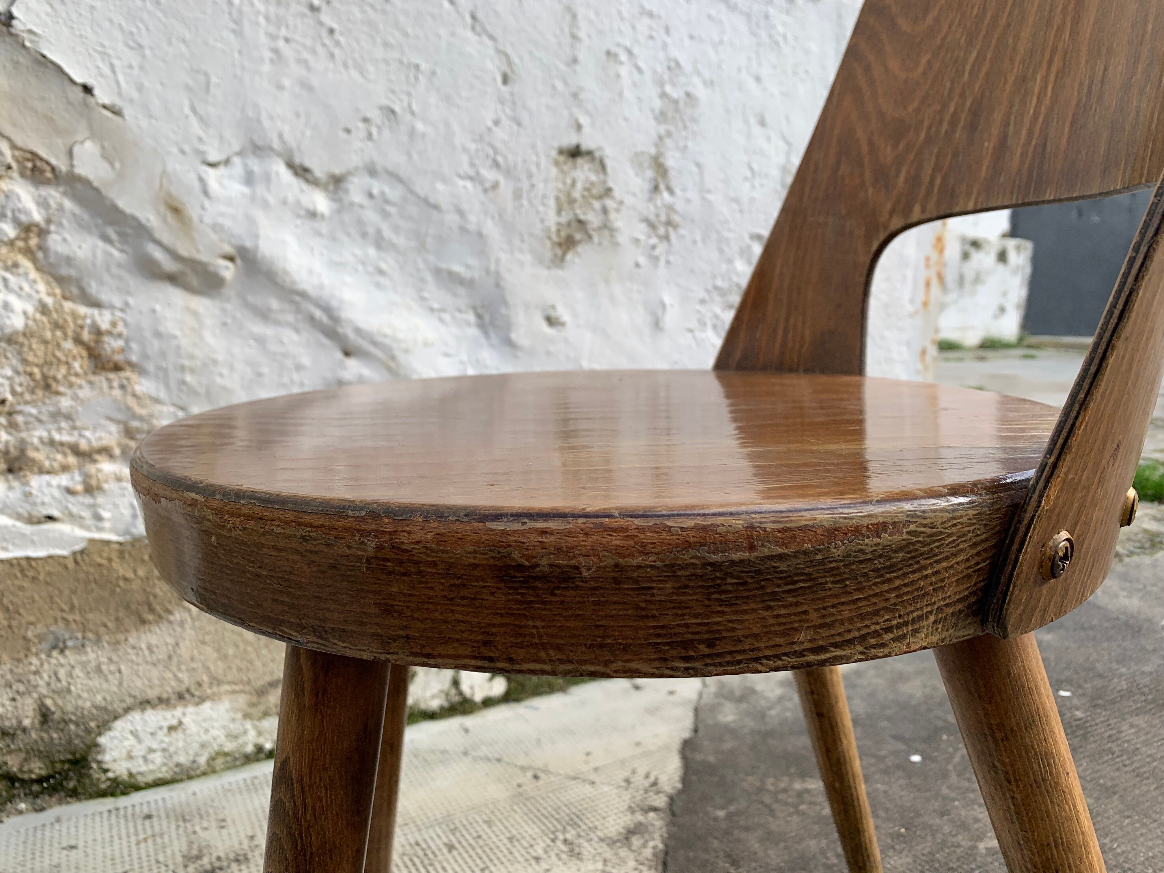 Ensemble de 4 chaises de bistrot baumann
