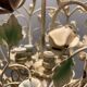 Italian Tole Flower Chandelier, 1960s