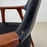 Erik Kierkegaard Teak & Leather Armchair By Hong Møbelfabrik, 1960s