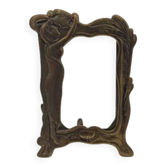 Brass photo holder decorated art nouveau