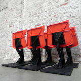 Set of 6 folding chairs, cinema seats