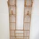 Rattan cloakroom coat rack 1950