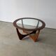 Round coffee table in solid teak, Astro model by Victor Wilkins.