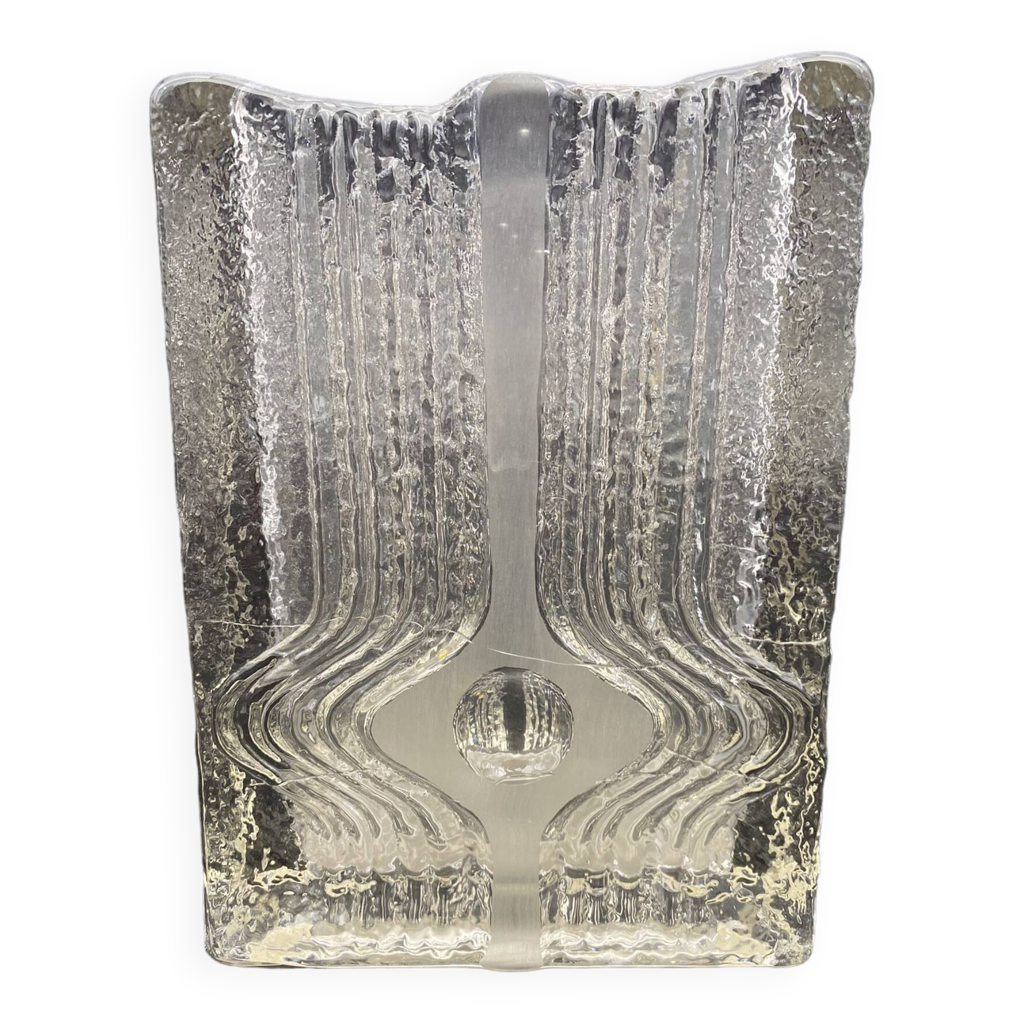 Walther pour Heiner Düsterhaus Vase en verre transparent des années 70