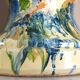Pine cone, ceramic, glazed terracotta, mixed colors, bright, 32cm