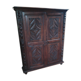 Carved solid wood Breton cabinet