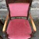 Pair of Empire armchairs, Consulate, walnut and velvet, 19th century.