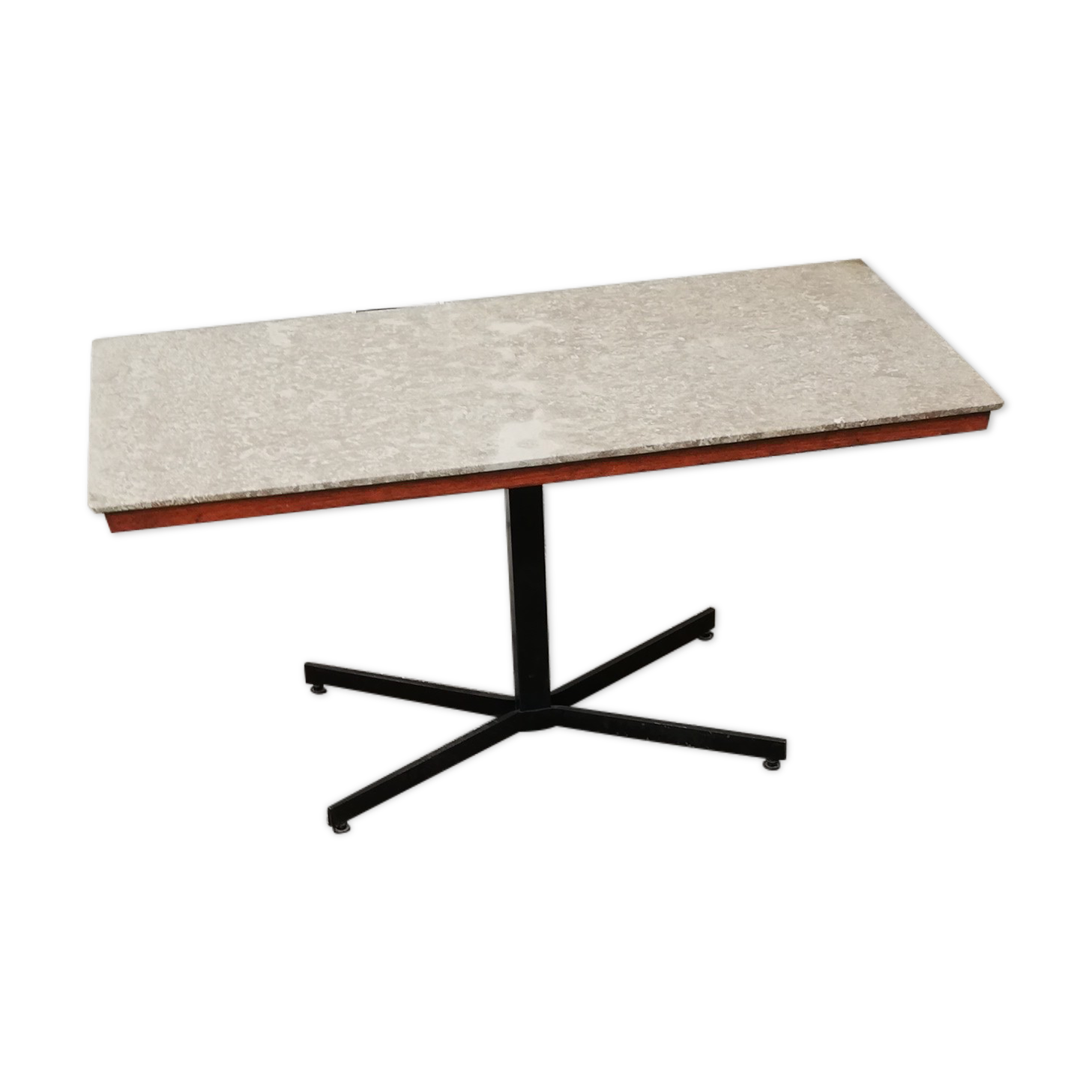 Vintage beige marble coffee table