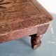 Small old carved wooden bench