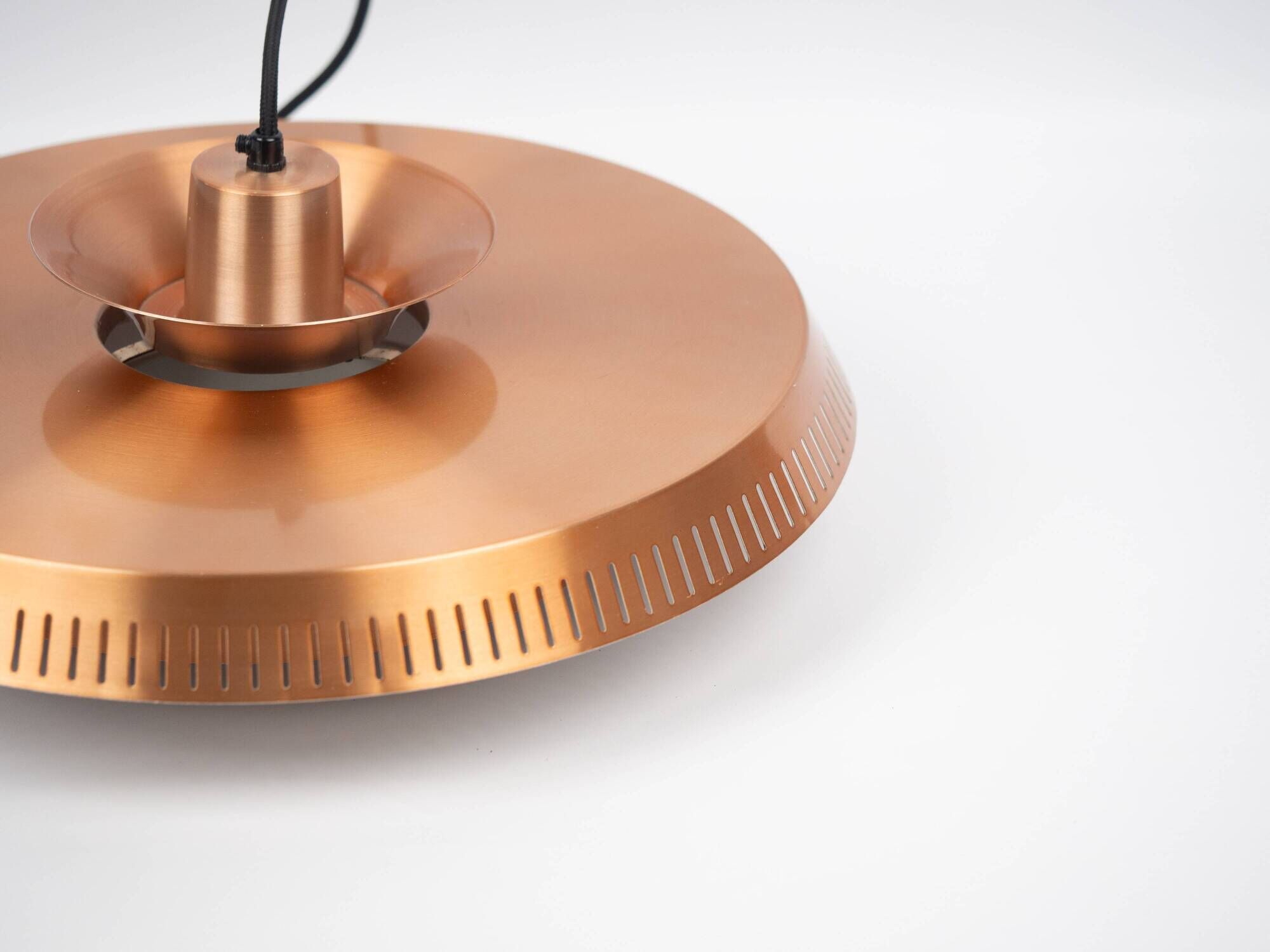 Danish vintage copper lamp from 1960s