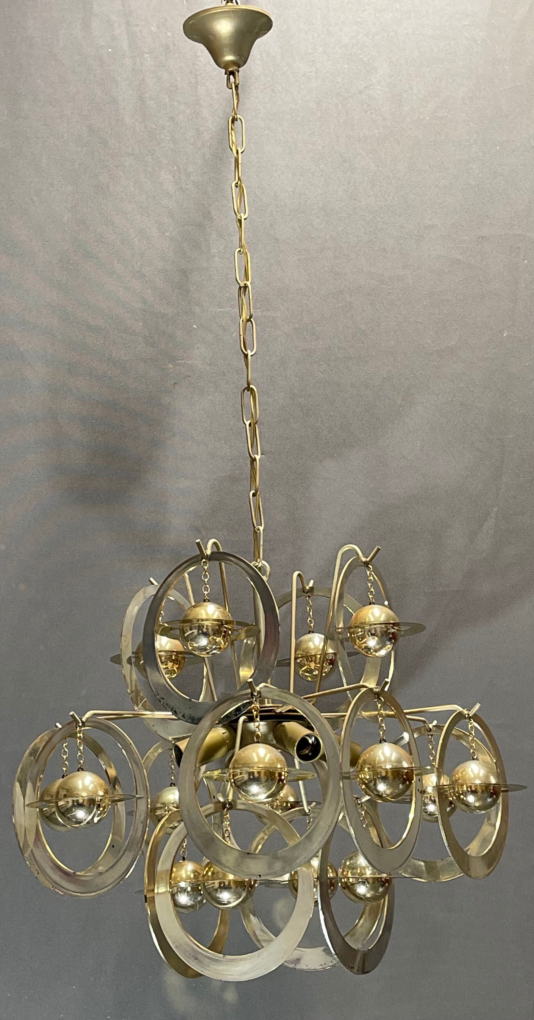 Vintage chandelier 70s planet