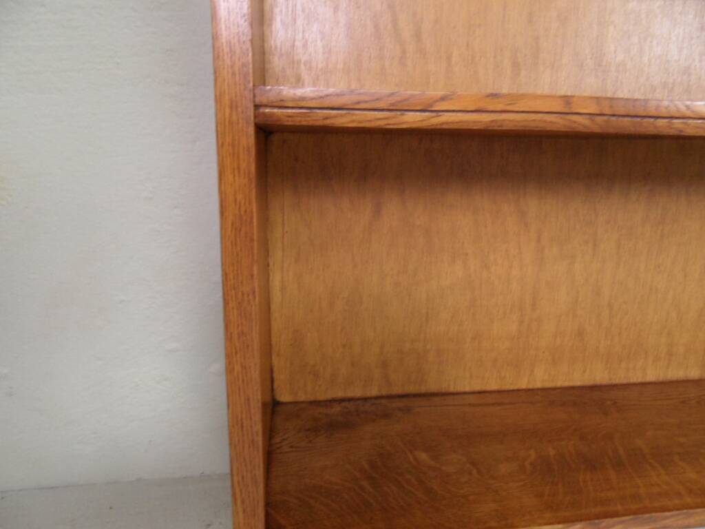 Vintage oak open bookcase