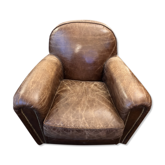 Fauteuil club cuir flamant burnham