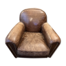 Club leather armchair flamant burnham