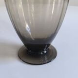 Italian decanter in smoked blown glass 1970