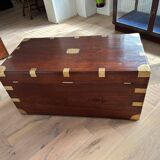 Coffret colonial ancien en teck