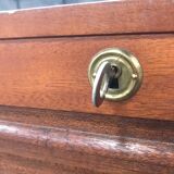 Simple mahogany notary filing cabinet