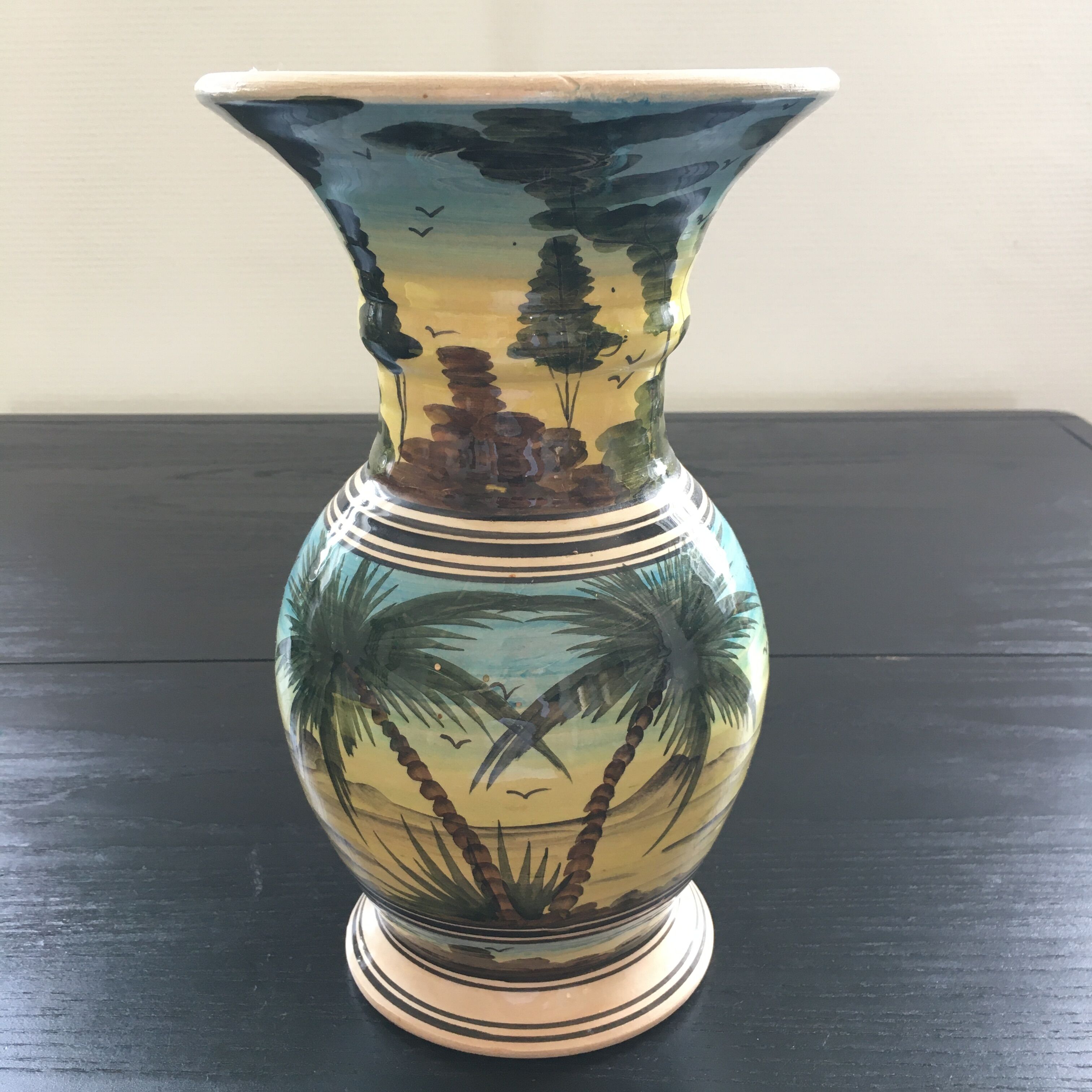 Vase déco cocotiers