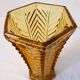 Vase red glass thick art deco style