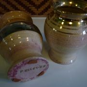 Georges Pelletier's beige-pink and gold ceramic vase