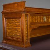 Wilhelmine secretary in walnut & exotic veneer with leather top