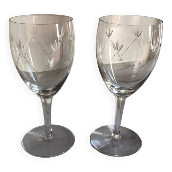 Lot 2 verres en cristal