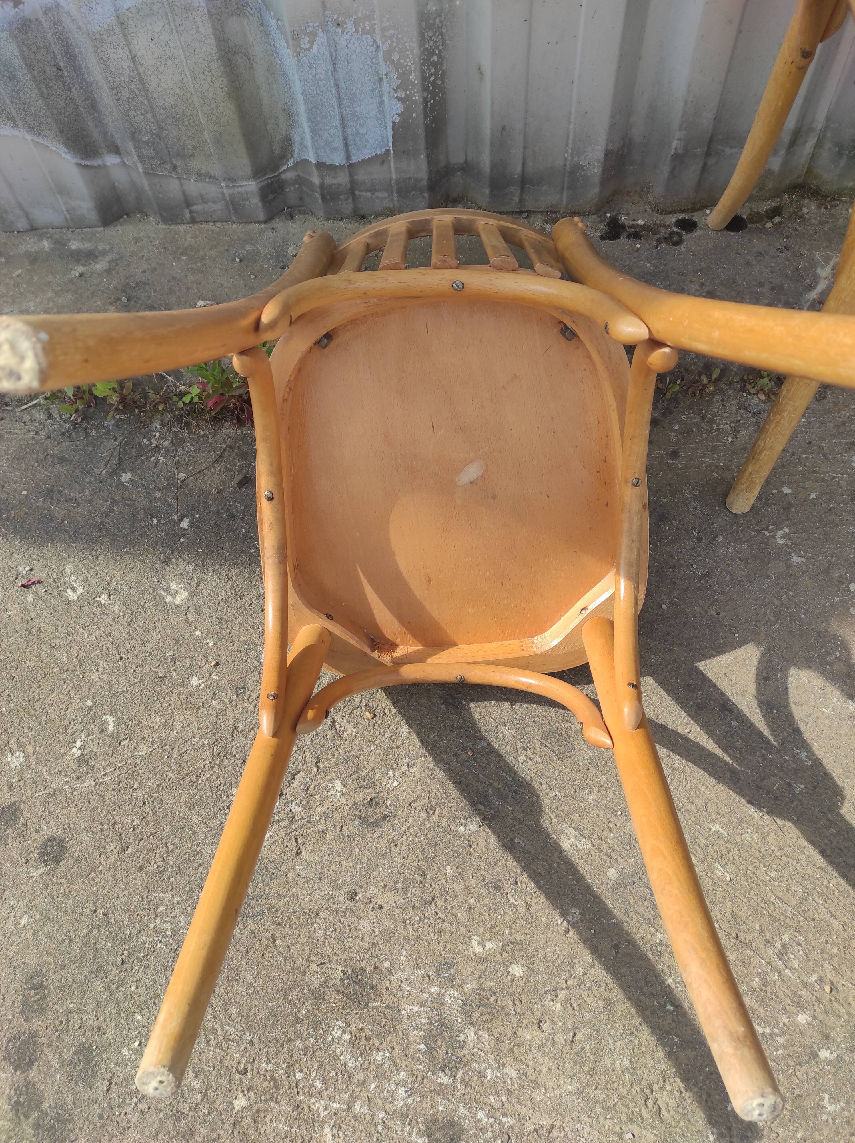 4 bistro chairs  blond wood