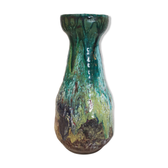 Vintage ceramic vase Vallauris Sea foam