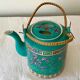 Porcelain teapot enamelled decorations made in Japan