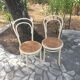 Bistro chairs in rattan and canning