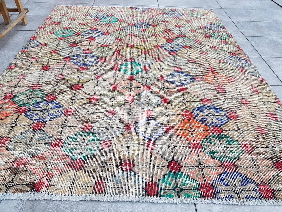 Geeometric Vintage Anatolian Rug sku 1081