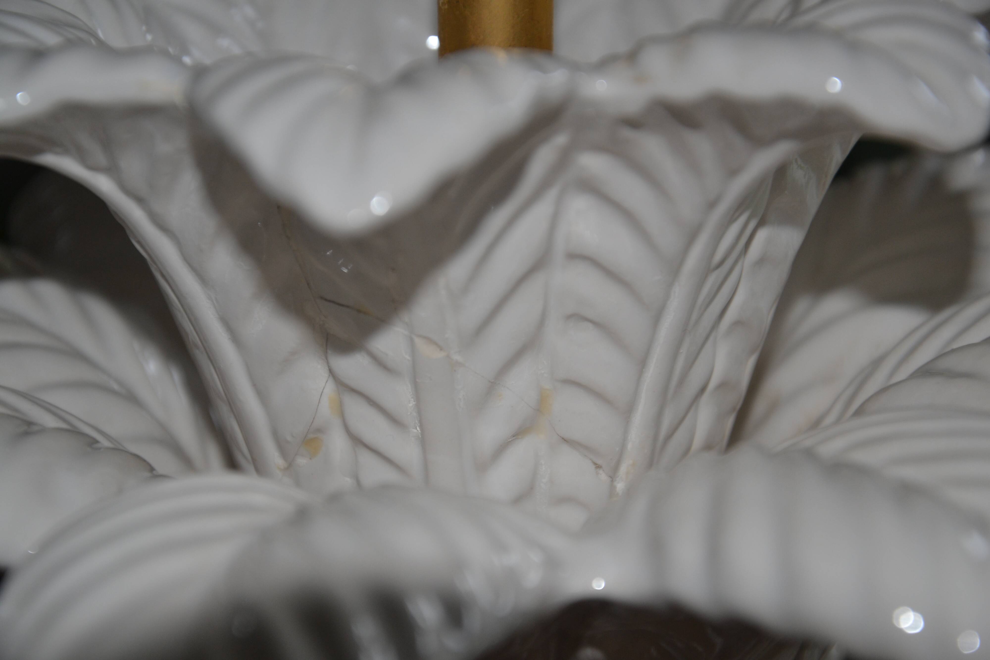 Vintage ceramic palm tree lamp base