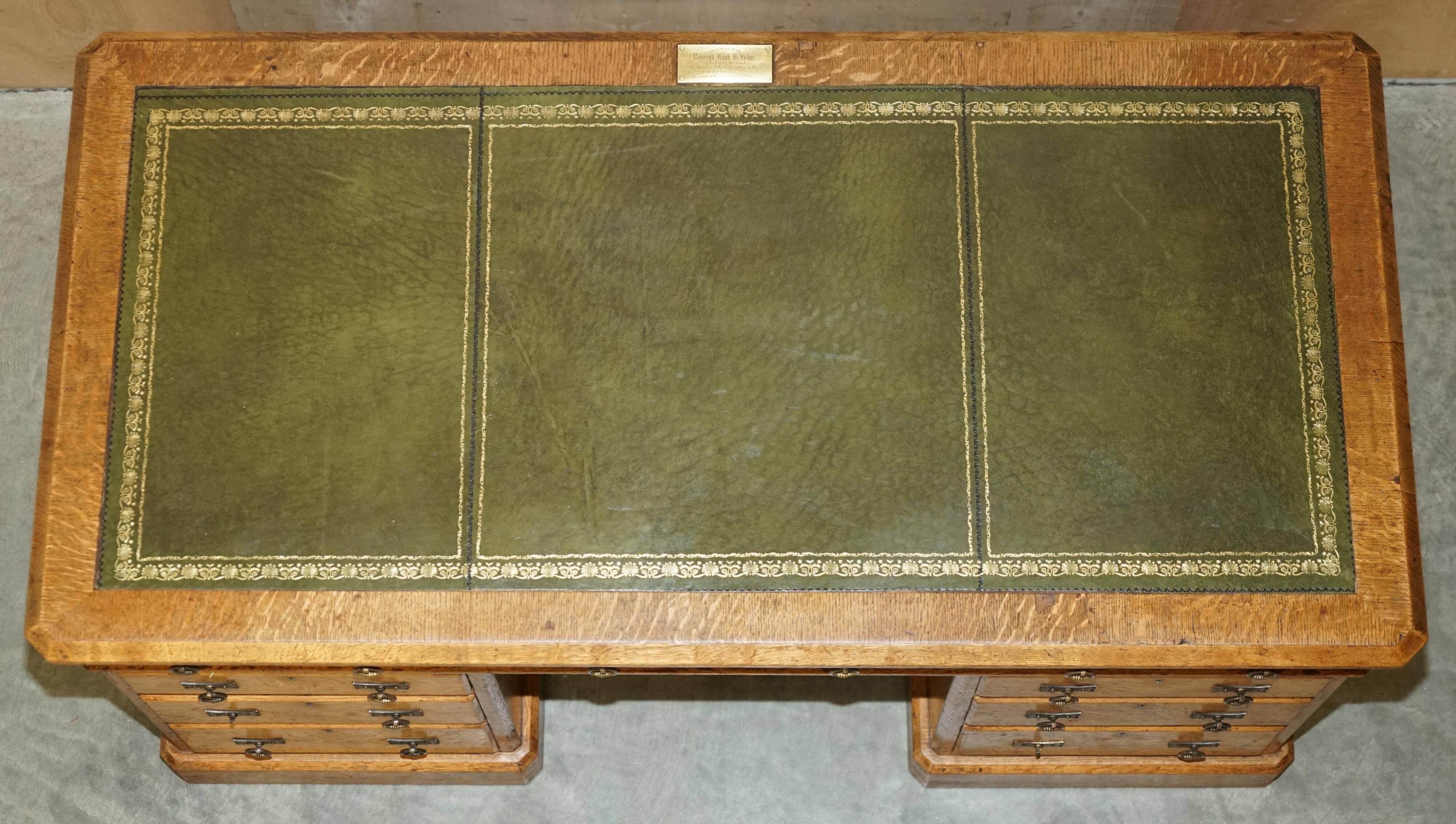 Victorian Oak Partner's Desk circa 1883