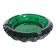 Green glass ashtray