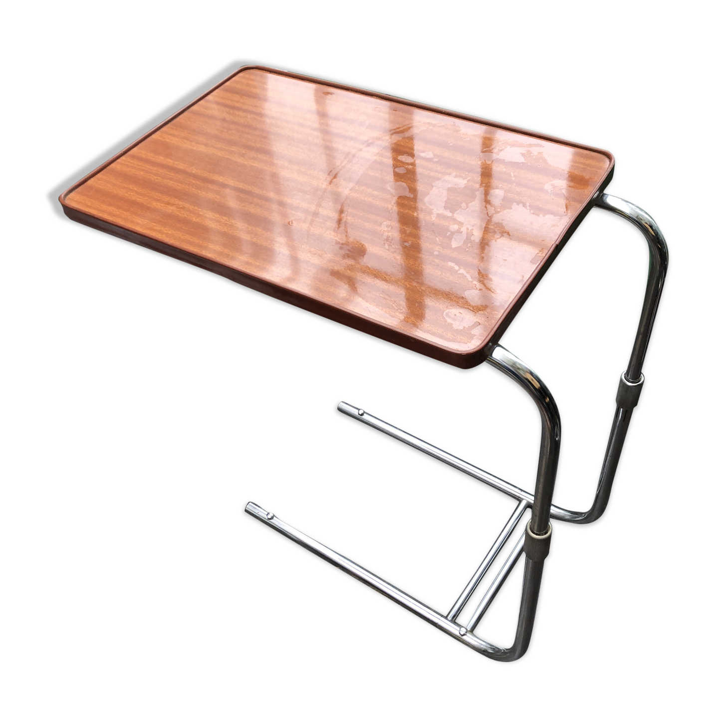 Formica style adjustable side table