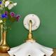 Vintage white opaline lampshade wall light