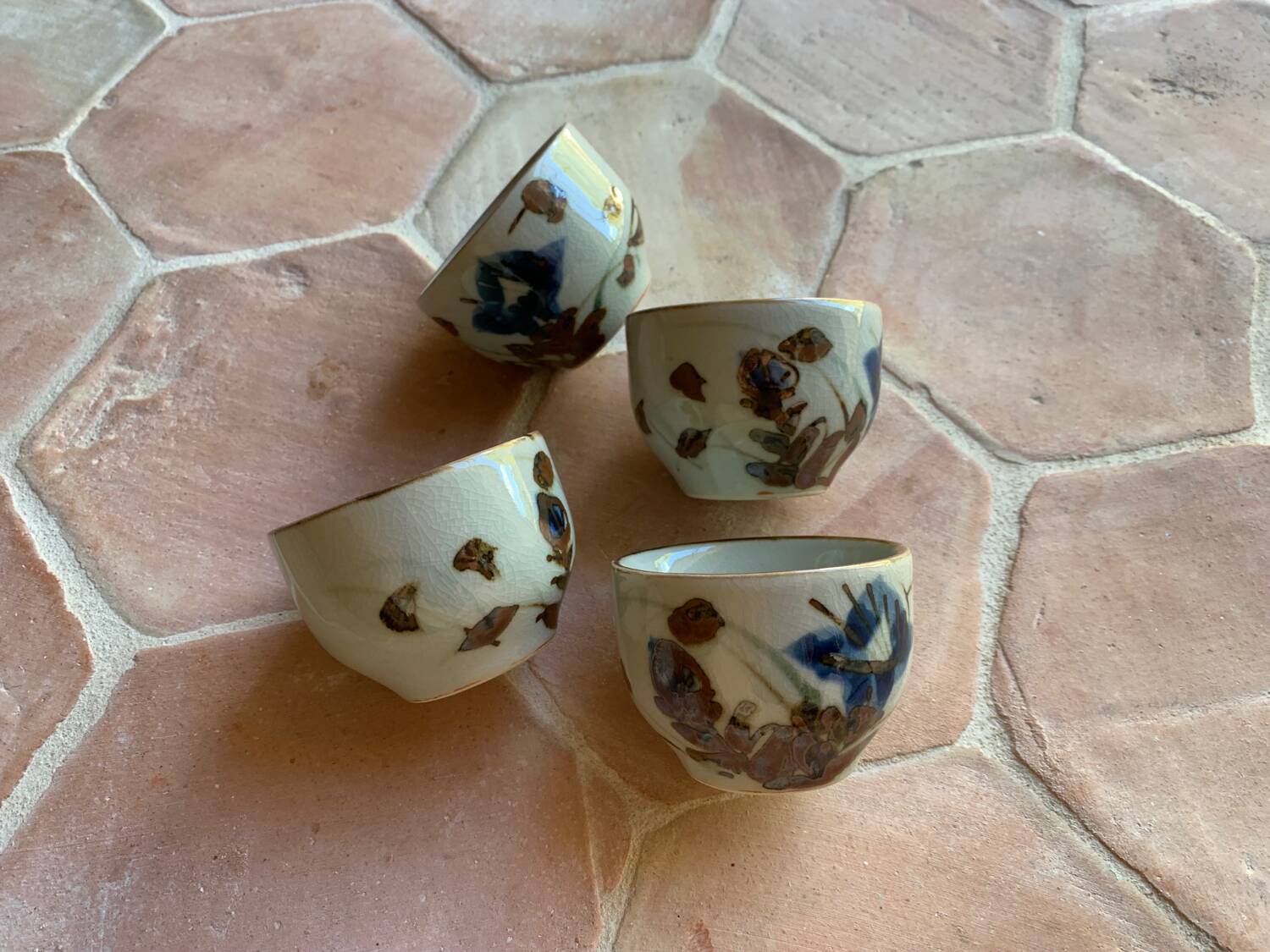 Lot of artisanal Chinese coffee/tea cups