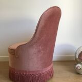 Toad style heater in original pink velvet with trunk