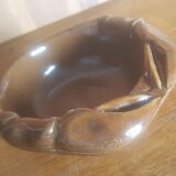 Vintage cup ceramic slurry brown crab claws
