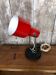 Old Articulated Lamp 70's Metal Red Black & Chrome Vintage