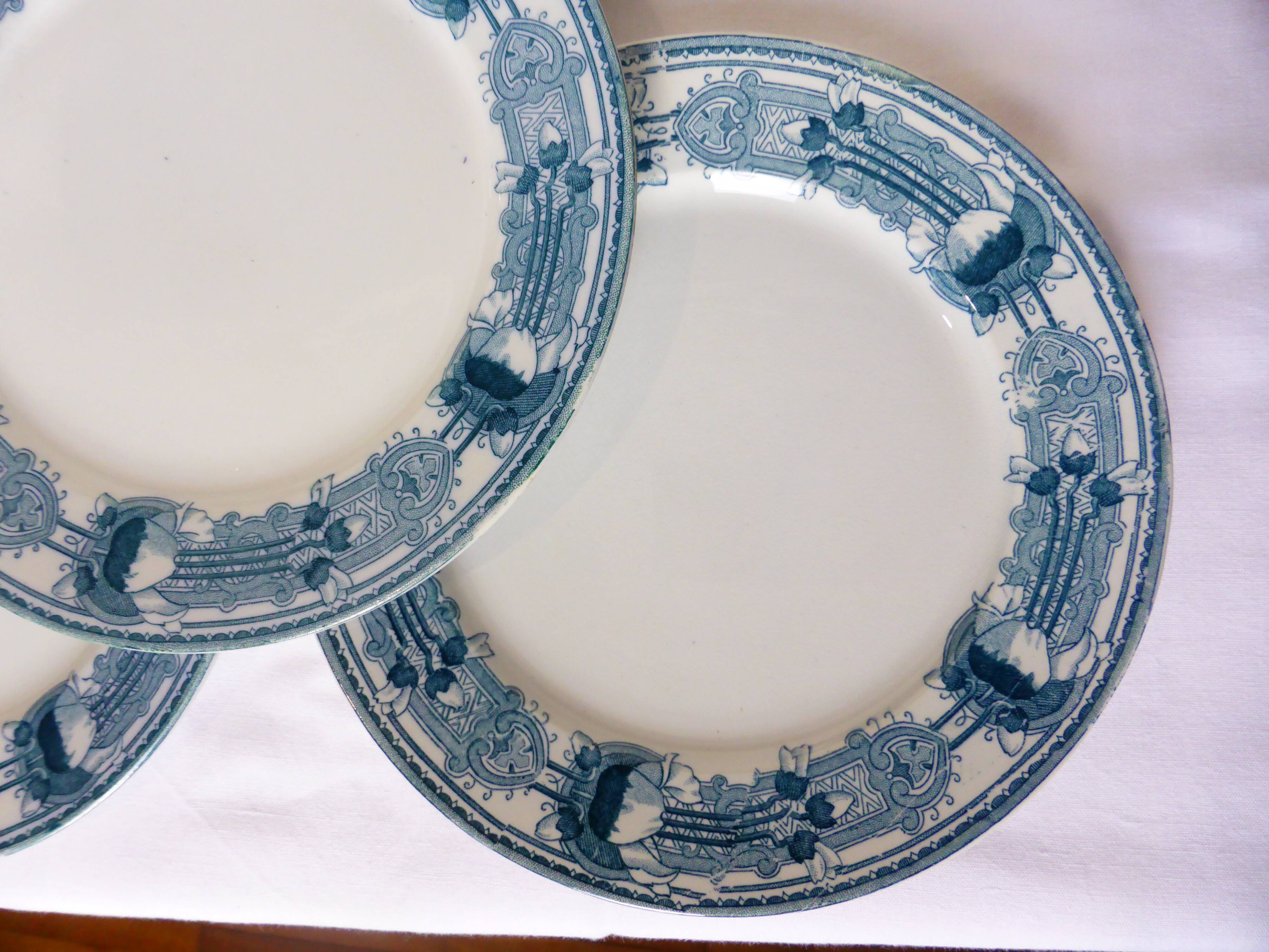 4 assiettes dessert vintage de CM&C modèle Massena 220618