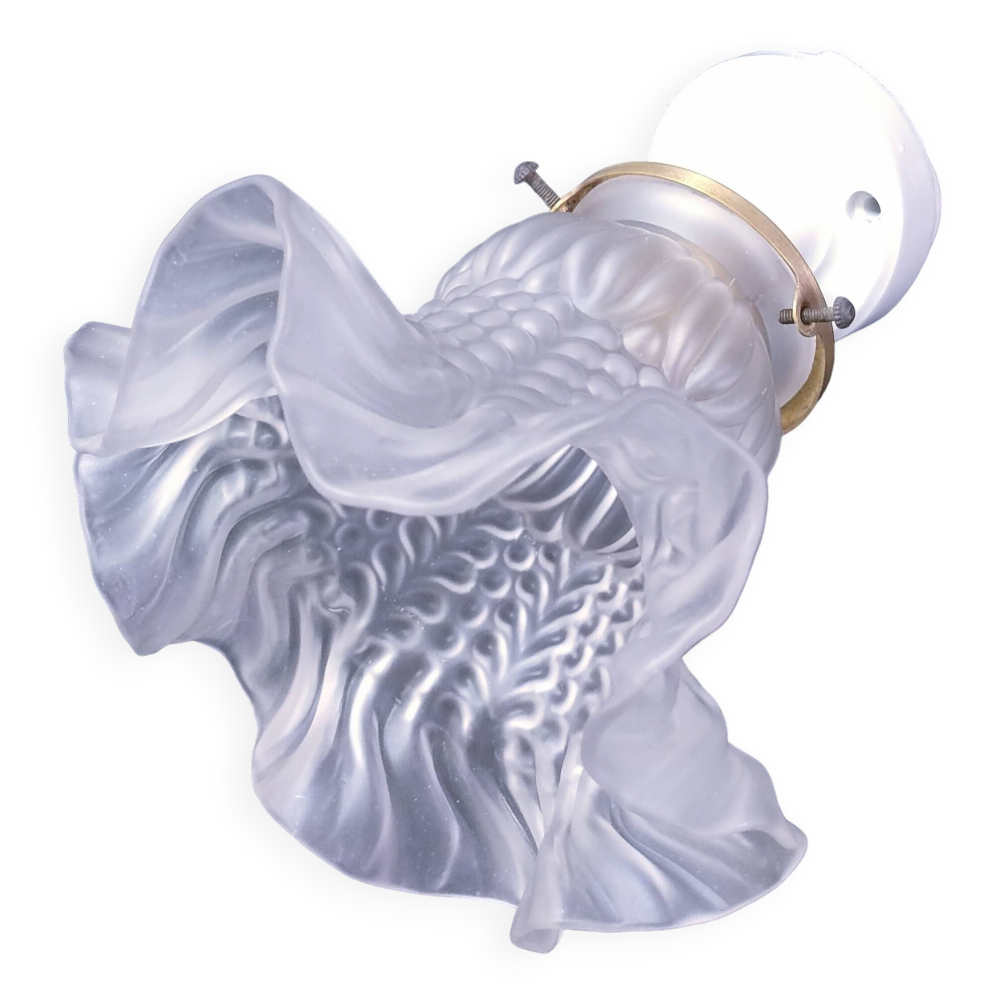 Porcelain and flower glass wall lamp early 20th century