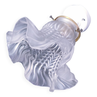 Porcelain and flower glass wall lamp early 20th century