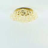 Large Amber Bubble Glass Ceiling Light by Helena Tynell for Limburg, 1960s