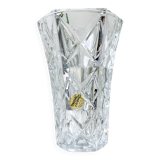 Small vintage vase in Cristal D'Arques geometric pattern