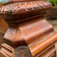 Antique solid walnut boat headboards