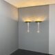 Pair of sconces, brass, acrylic glass, Italy, 1980s
